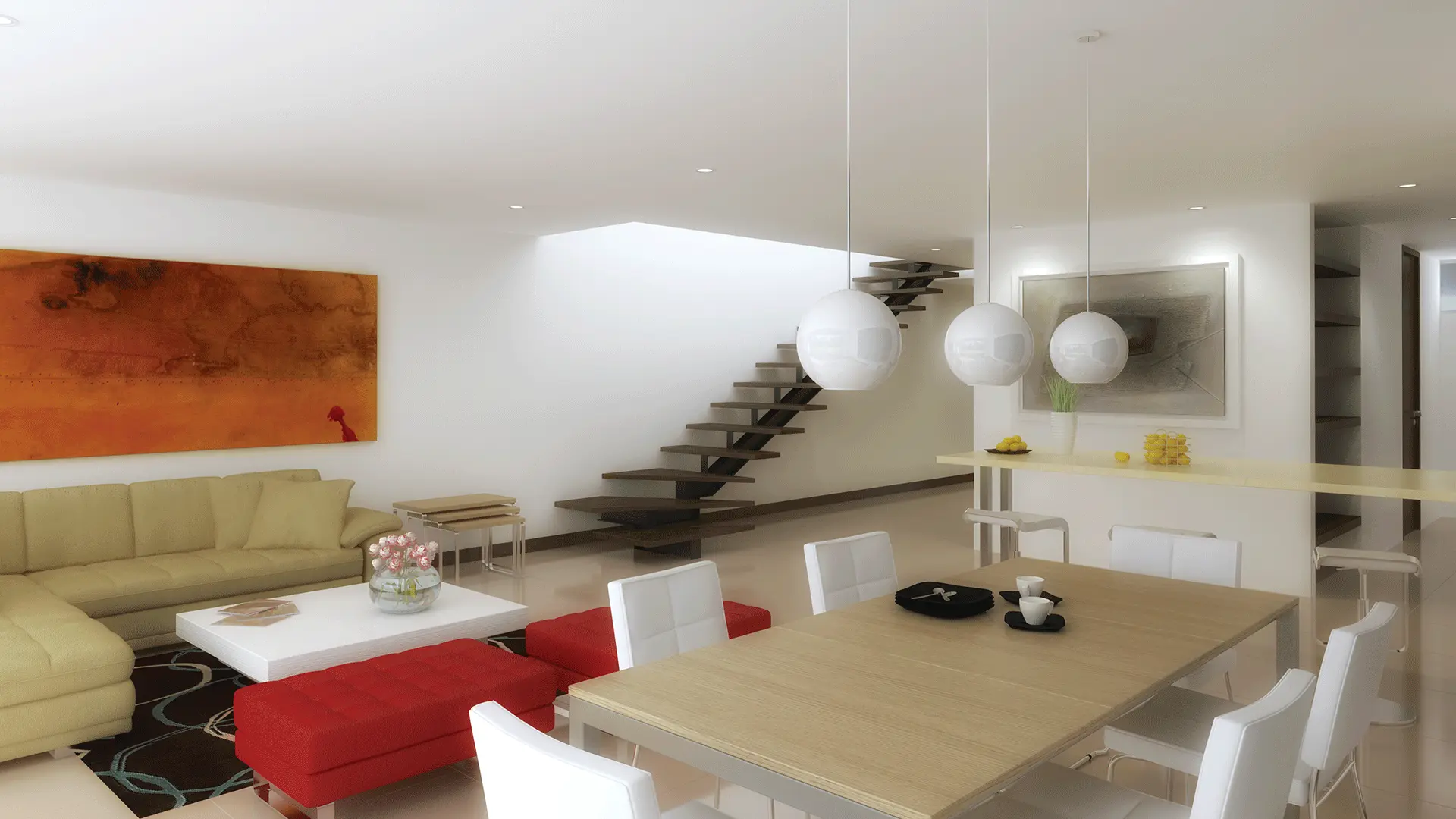 imagen casa por dentro con escaleras proyectos